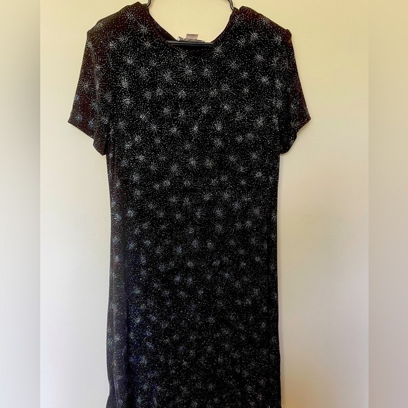 Casual Corner Dresses & Skirts - Vintage Sparkly Tshirt Dress 90s